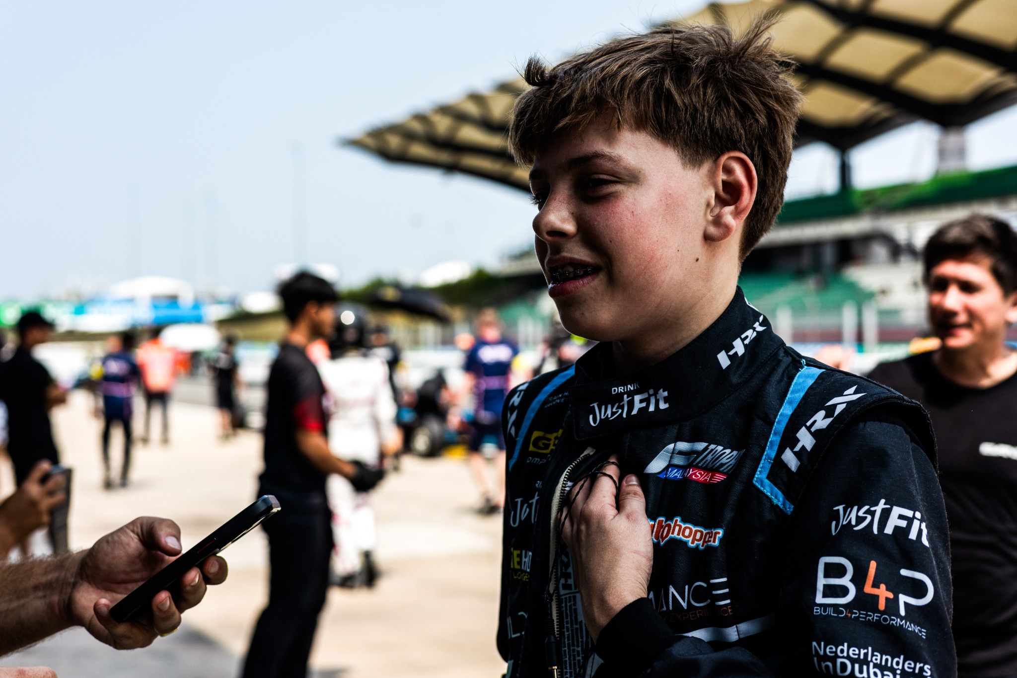 Juste Mulder at Sepang after claiming his maiden car racing victory